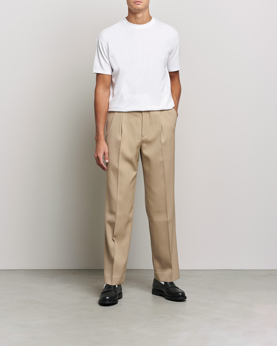 Men | T-Shirts | Auralee | Seamless Crewneck T-Shirt White