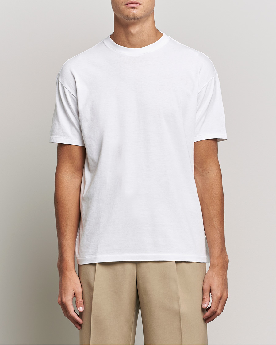 Men | T-Shirts | Auralee | Seamless Crewneck T-Shirt White