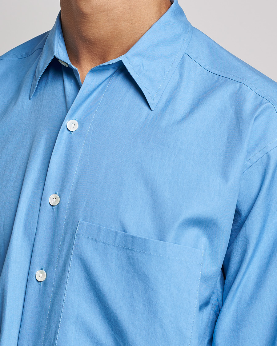 Men | Shirts | Auralee | Finx Twill Shirt Clear Blue