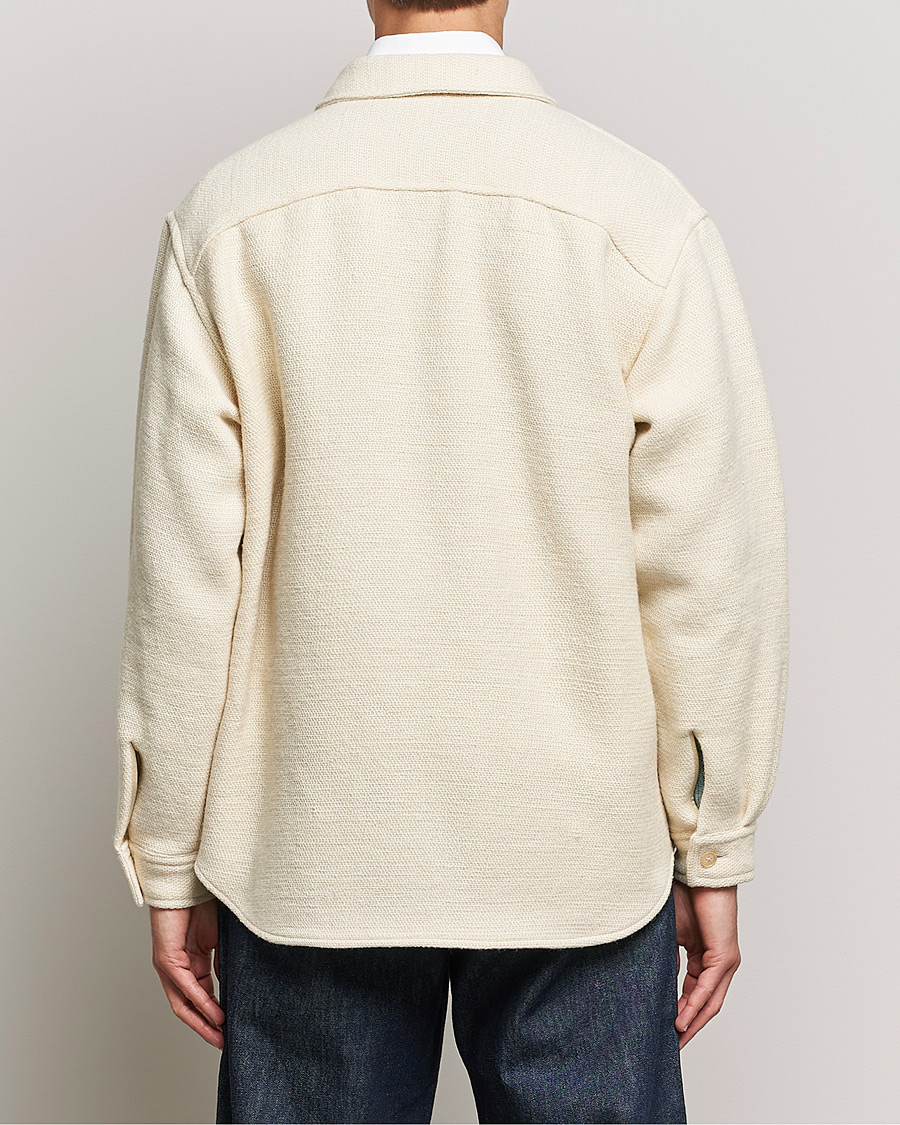 Men | Shirts | Auralee | Double Pocket Wool Overshirt Ivory