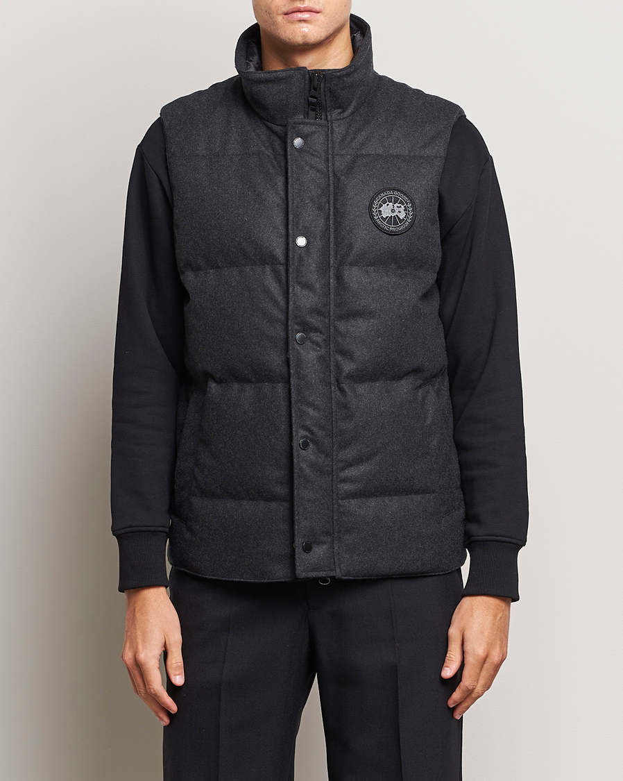Men | Coats & Jackets | Canada Goose Black Label | Canada Goose Garson Wool Vest Carbon Melange