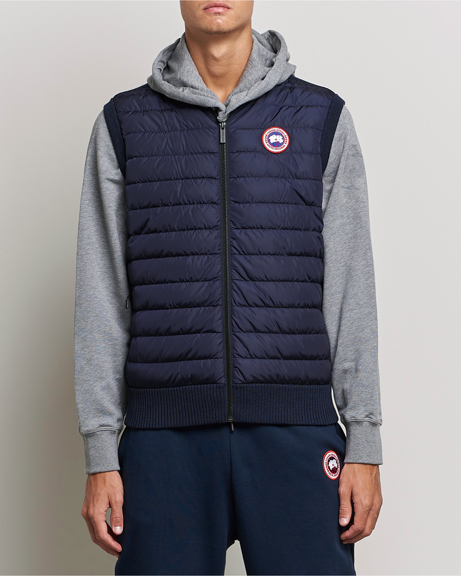 Men | Gilets | Canada Goose | Hybridge Knit Vest Navy
