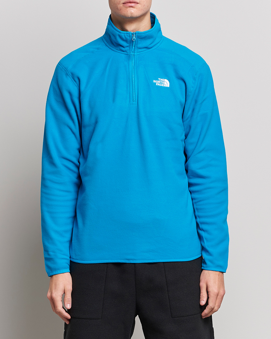 Men | Sweaters & Knitwear | The North Face | 100 Glacier 1/4 Zip Acoustic Blue