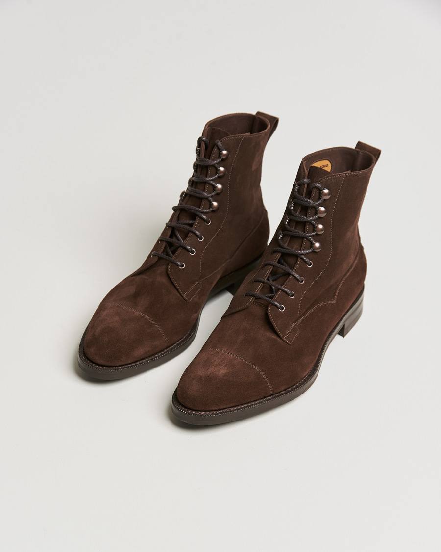 Men | Edward Green Galway Dainite Boot Mink Suede | Edward Green | Galway Dainite Boot Mink Suede