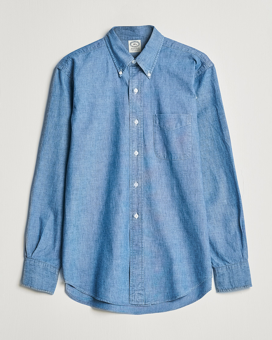 Men | Shirts | Kamakura Shirts | Vintage Ivy Chambray BD Shirt Light Blue