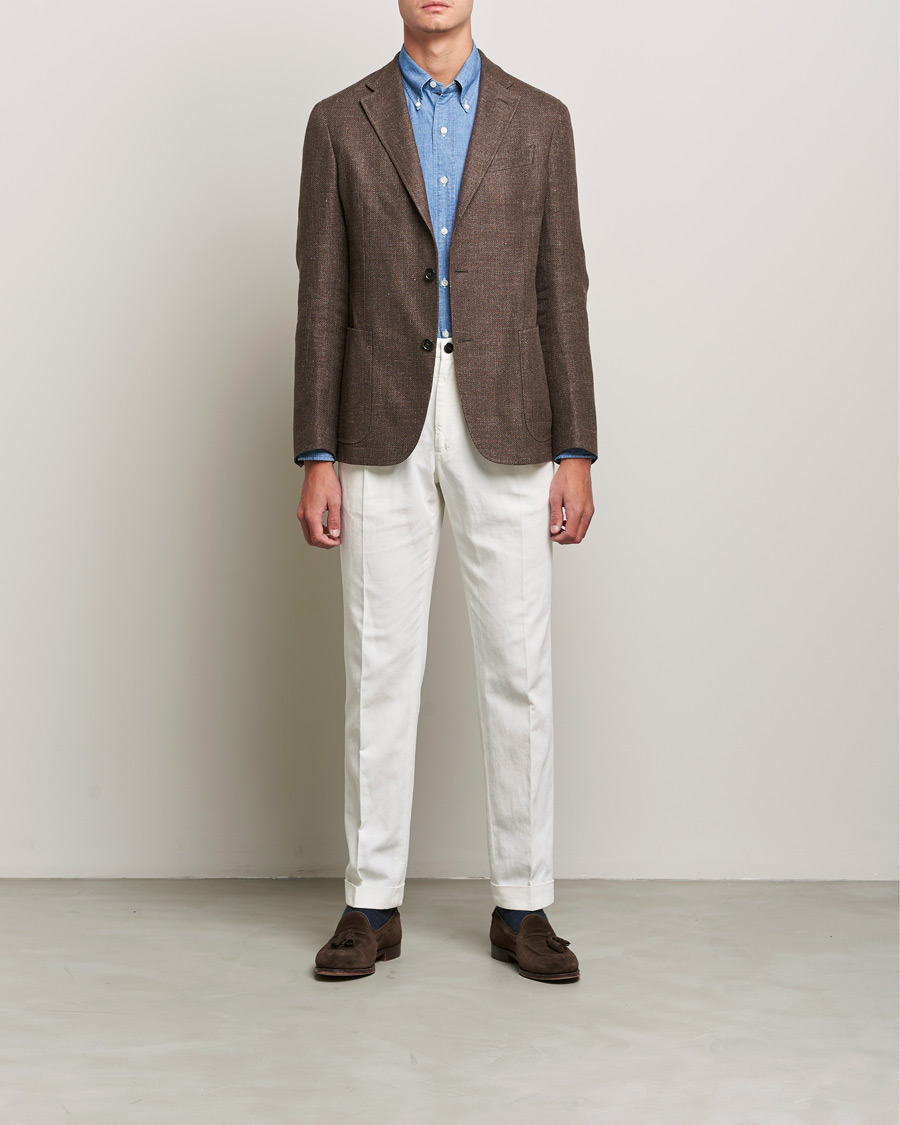 Men | Shirts | Kamakura Shirts | Vintage Ivy Chambray BD Shirt Light Blue