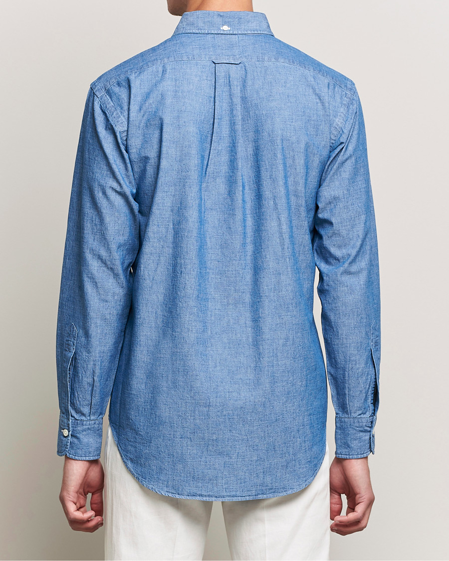 Men | Shirts | Kamakura Shirts | Vintage Ivy Chambray BD Shirt Light Blue