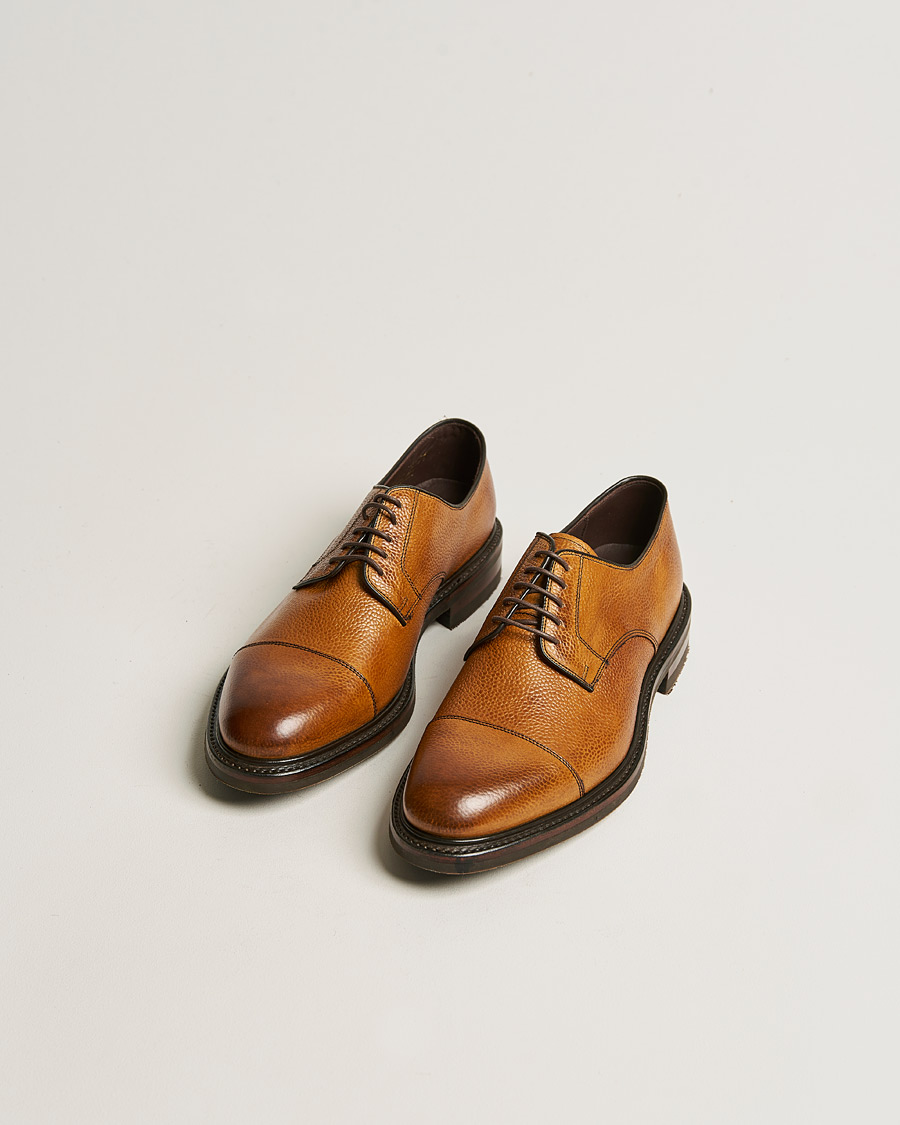Men | Loake 1880 Ampleforth Burnished Grain Toe-Cap Derby Chestnut | Loake 1880 | Ampleforth Burnished Grain Toe-Cap Derby Chestnut