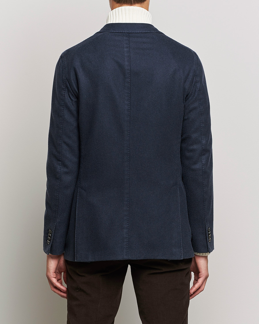 Men | Blazers | Boglioli | K Jacket Garment Dyed Cashmere Blazer Dark Blue