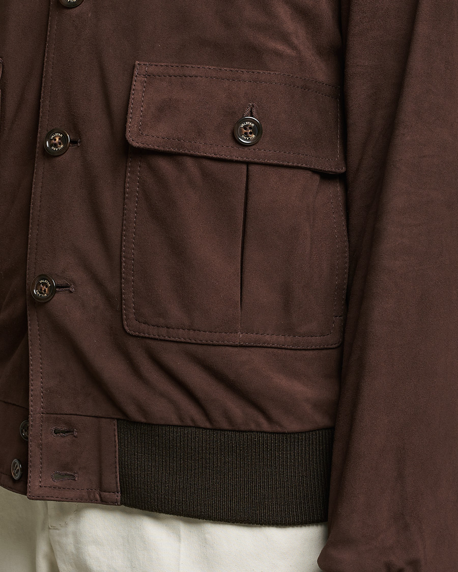 Men | Coats & Jackets | Valstar | Valstarino Suede Jacket Dark Brown
