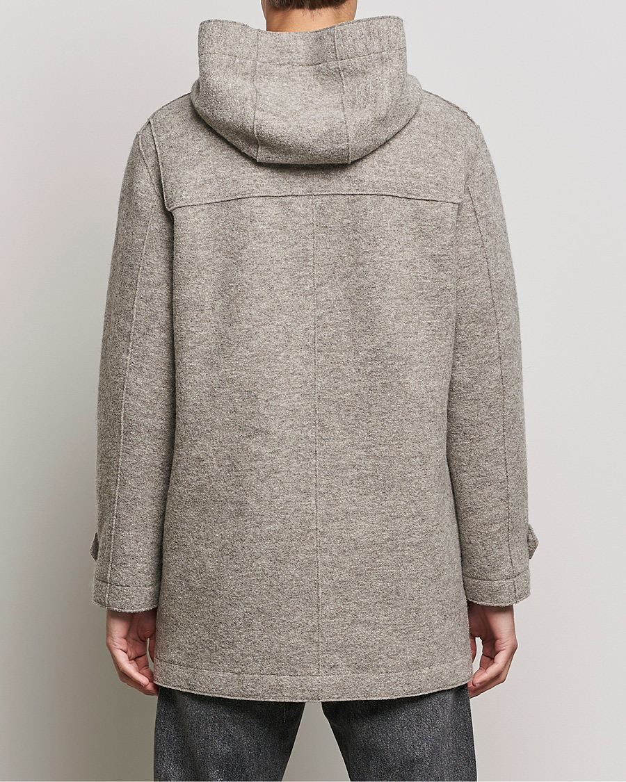 Men | Coats & Jackets | Harris Wharf London | Boiled Wool Duffle Coat Natural Casha