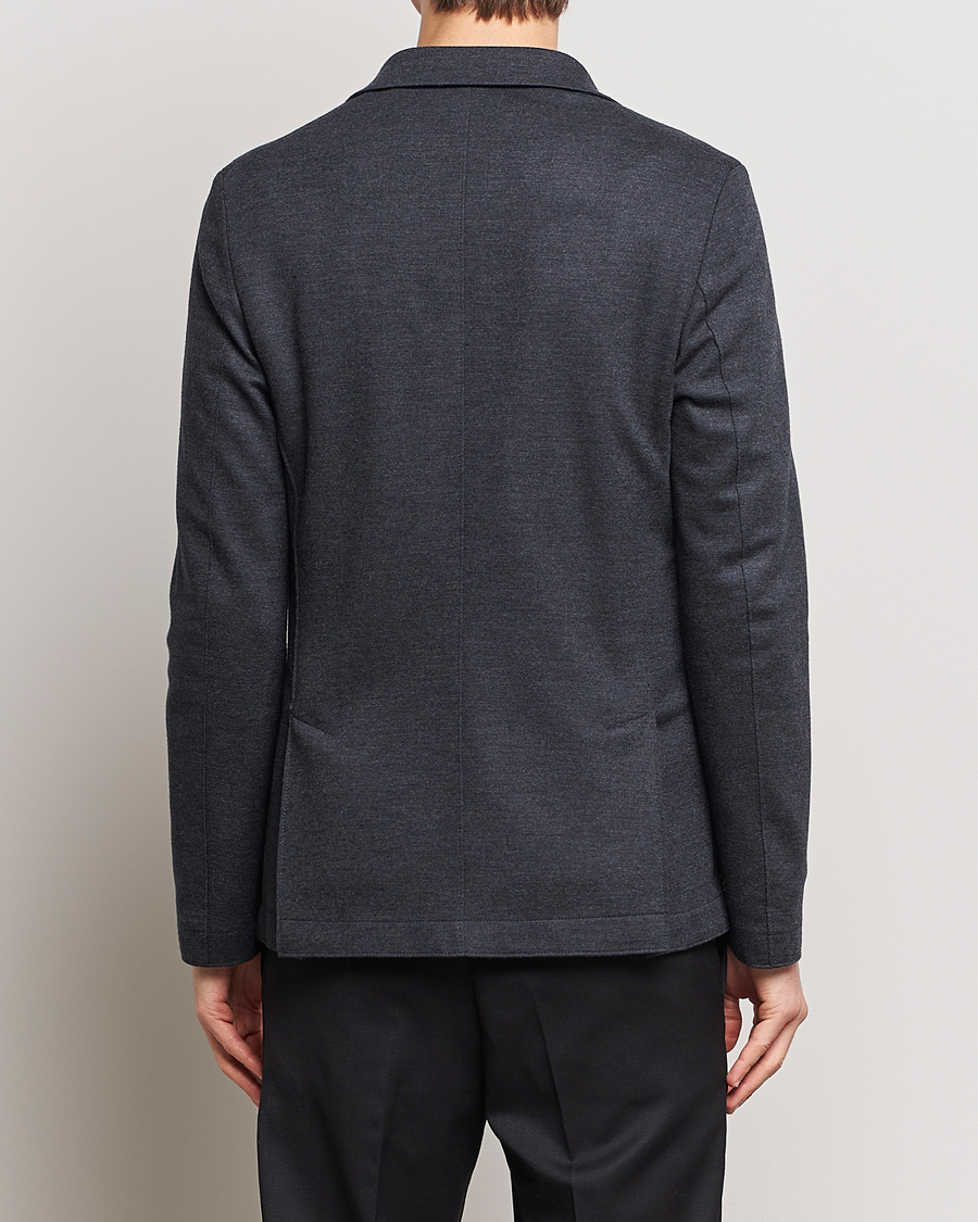 Men | Blazers | Harris Wharf London | Two Button Vented Superfine Merino Blazer Anthracite