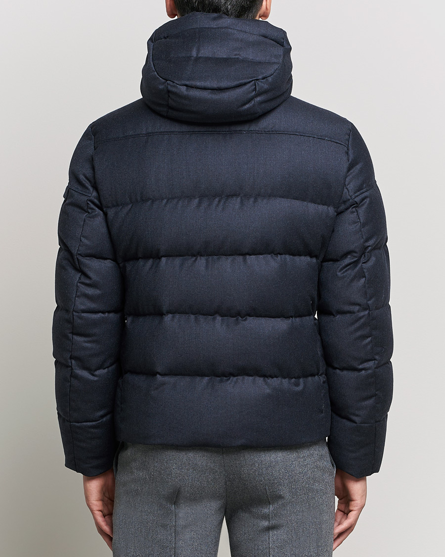 Men | Coats & Jackets | MooRER | Brett Wool/Cashmere Hooded Jacket Blue Grey