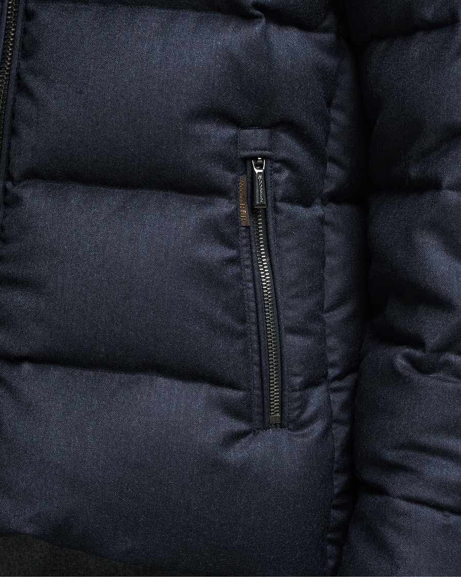 Men | Coats & Jackets | MooRER | Brett Wool/Cashmere Hooded Jacket Blue Grey