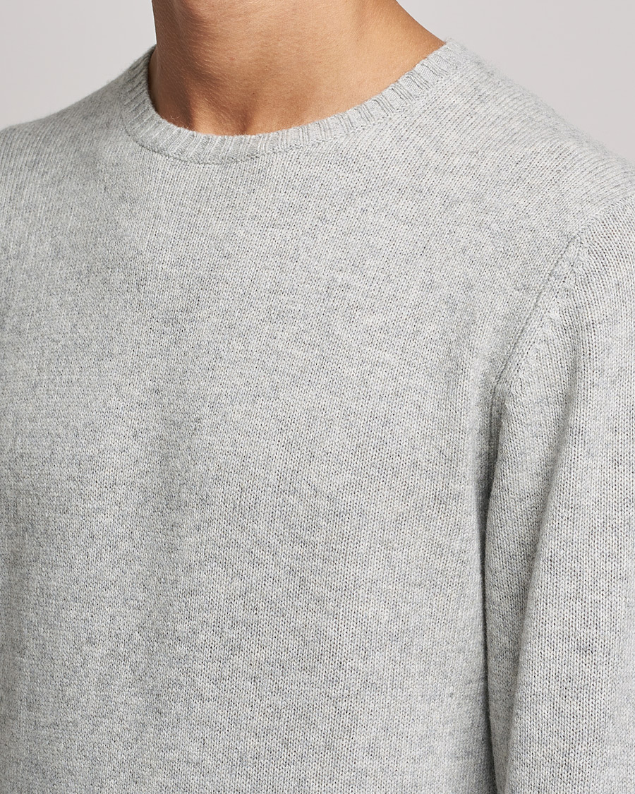 Men | Sweaters & Knitwear | Stenströms | Yak/Merino Crew Neck Grey