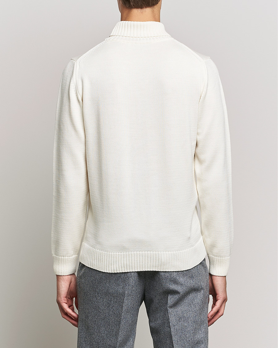 Men | Sweaters & Knitwear | Stenströms | Chunky Merino Rollneck Creme White