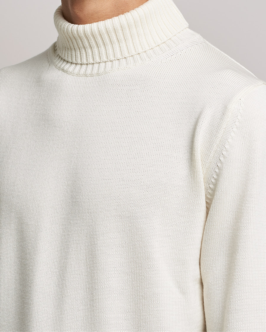 Men | Sweaters & Knitwear | Stenströms | Chunky Merino Rollneck Creme White