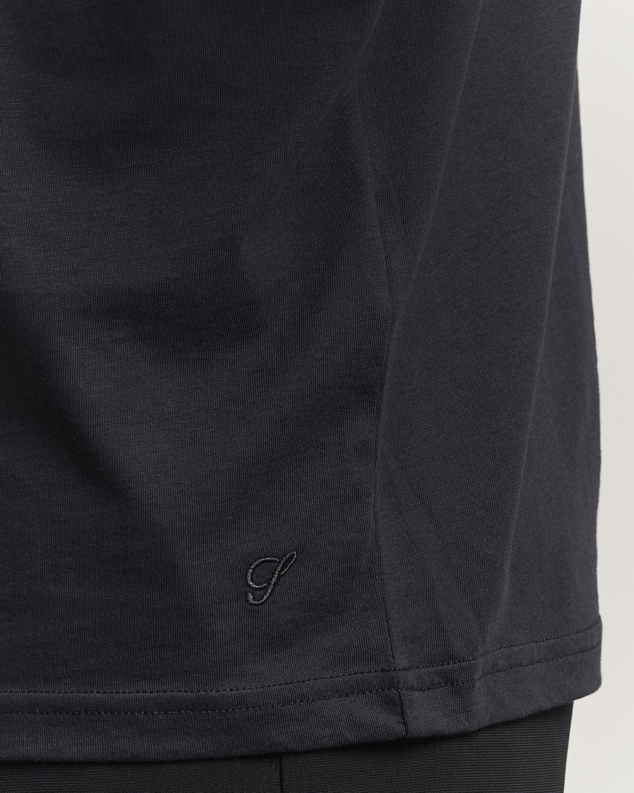 Men | T-Shirts | Stenströms | Solid Cotton T-Shirt Black