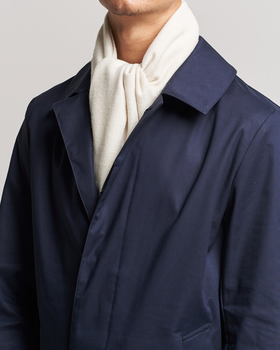 Men | Stenströms Herringbone Wool Scarf Creme White | Stenströms | Herringbone Wool Scarf Creme White