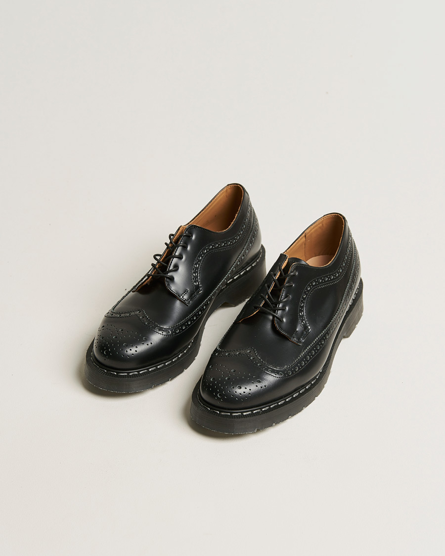 Men | Brogues | Solovair | American Brogue Shoe Black Shine
