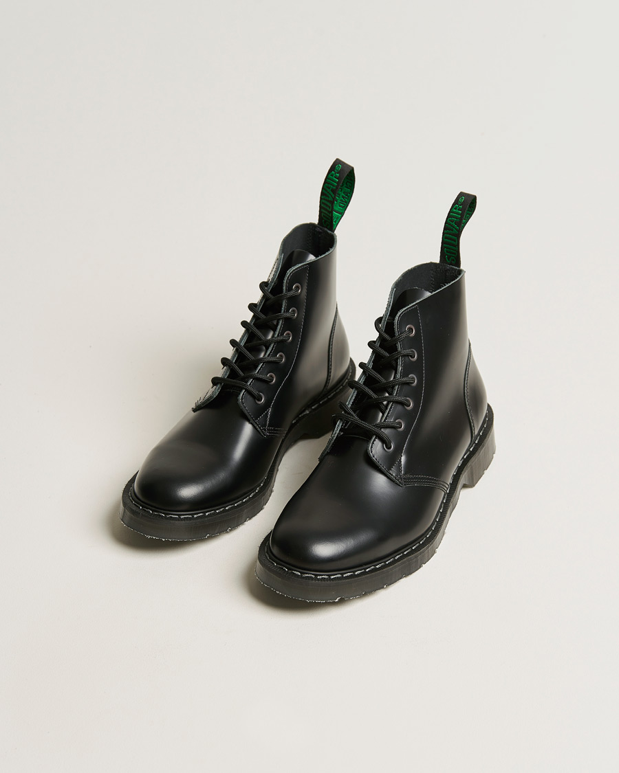 Men | Boots | Solovair | 6 Eye Astronaut Boot Black Shine
