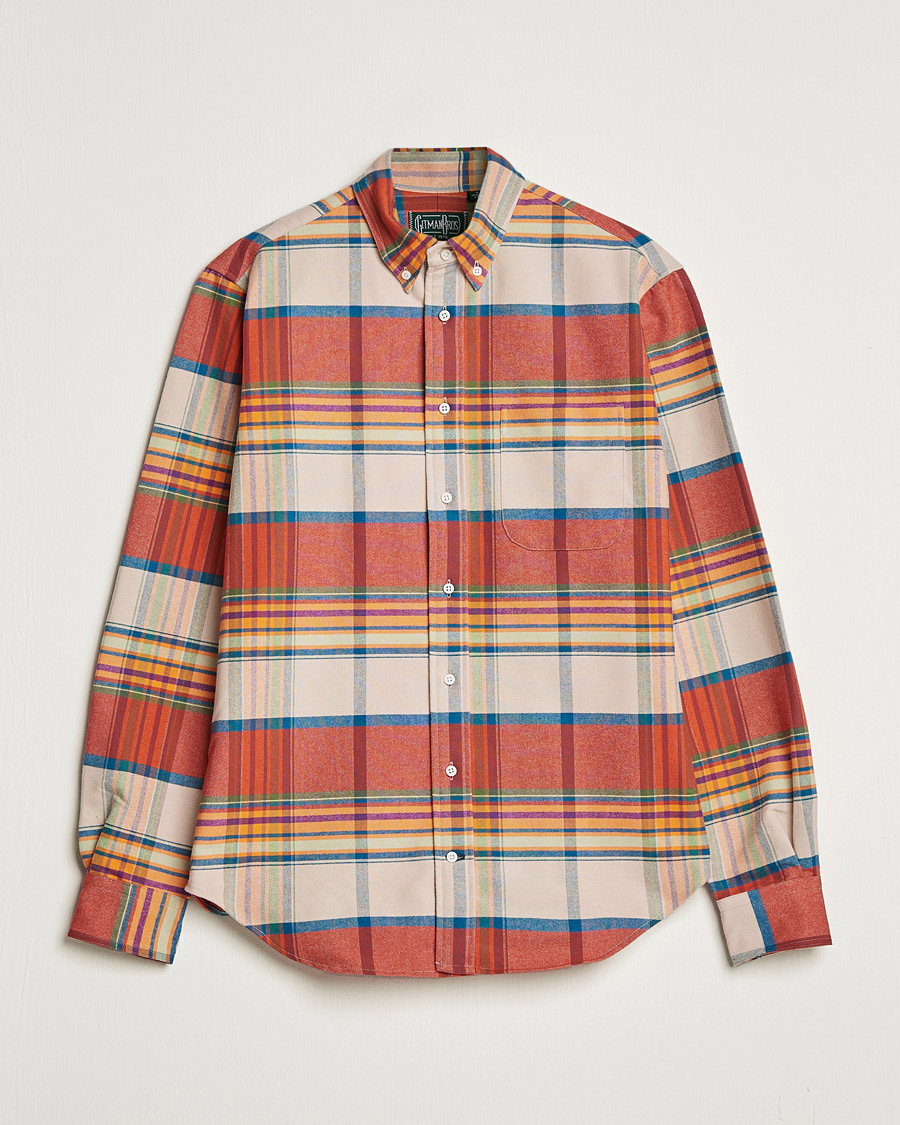 Men | Shirts | Gitman Vintage | Button Down Sunrise Flannel Shirt Sunrise
