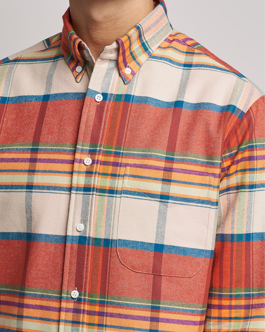 Men | Shirts | Gitman Vintage | Button Down Sunrise Flannel Shirt Sunrise