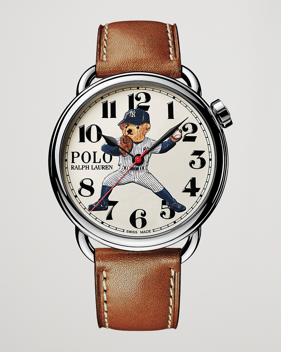 Men | Polo Ralph Lauren 42mm Automatic Yankee Bear White Dial | Polo Ralph Lauren | 42mm Automatic Yankee Bear White Dial