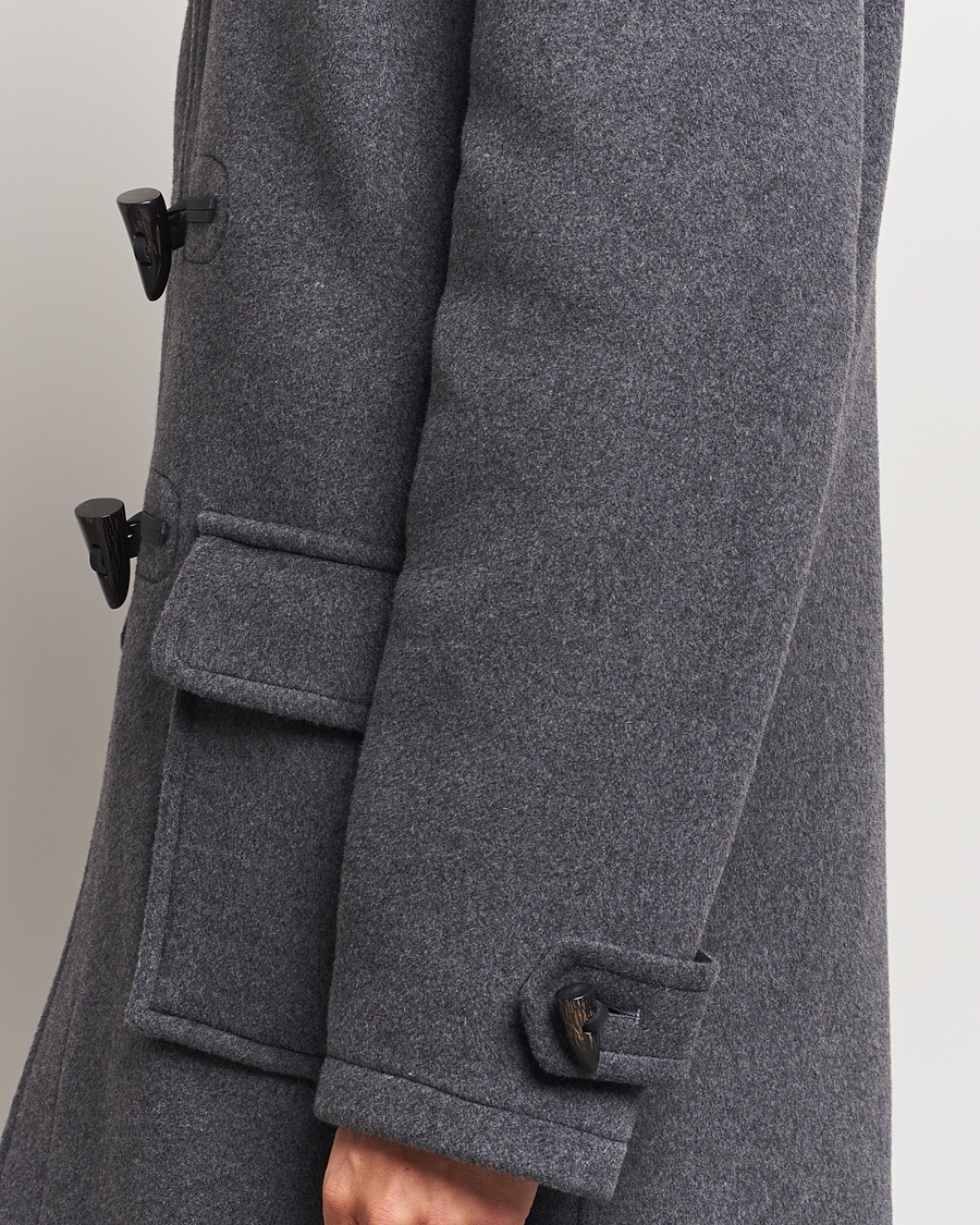 Men | Coats & Jackets | Gloverall | Morris Duffle Coat Grey/Blackwatch