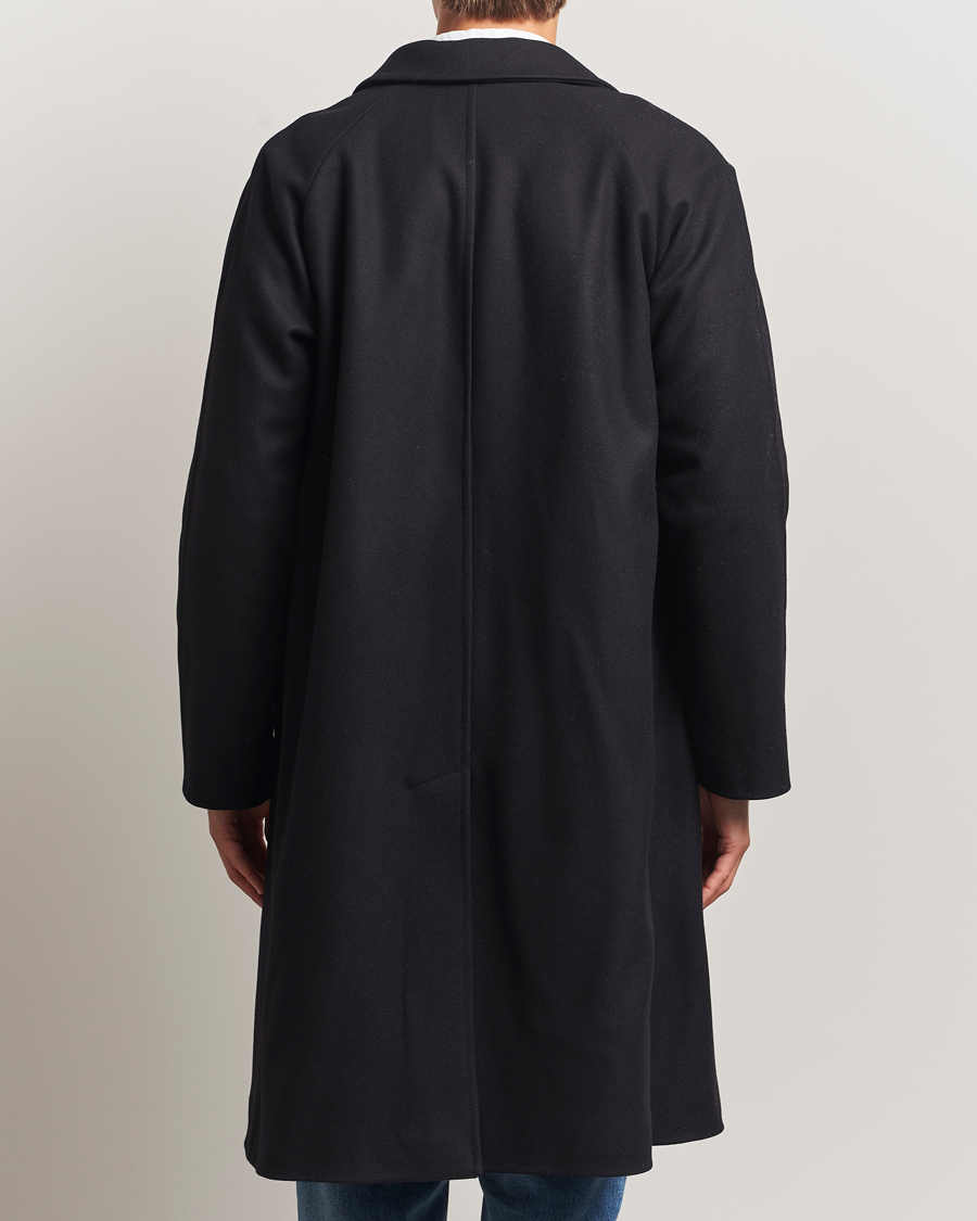 Men | Coats & Jackets | Gloverall | Chesterfield Wool/Cashmere Refined Coat Black