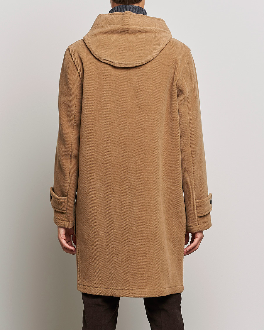 Men | Coats & Jackets | Gloverall | Edmund Herringbone Wool Duffle Camel