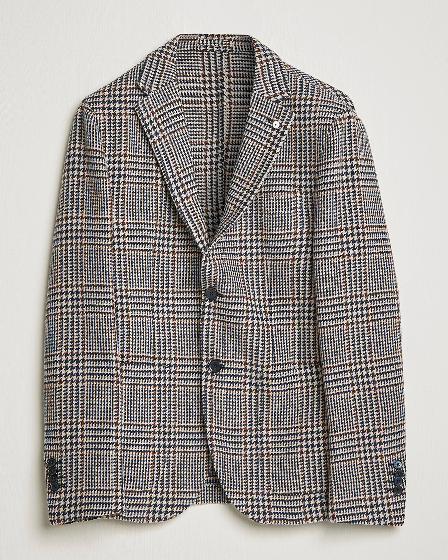 Men | Blazers | L.B.M. 1911 | Jack Overcheck Wool Blazer Navy