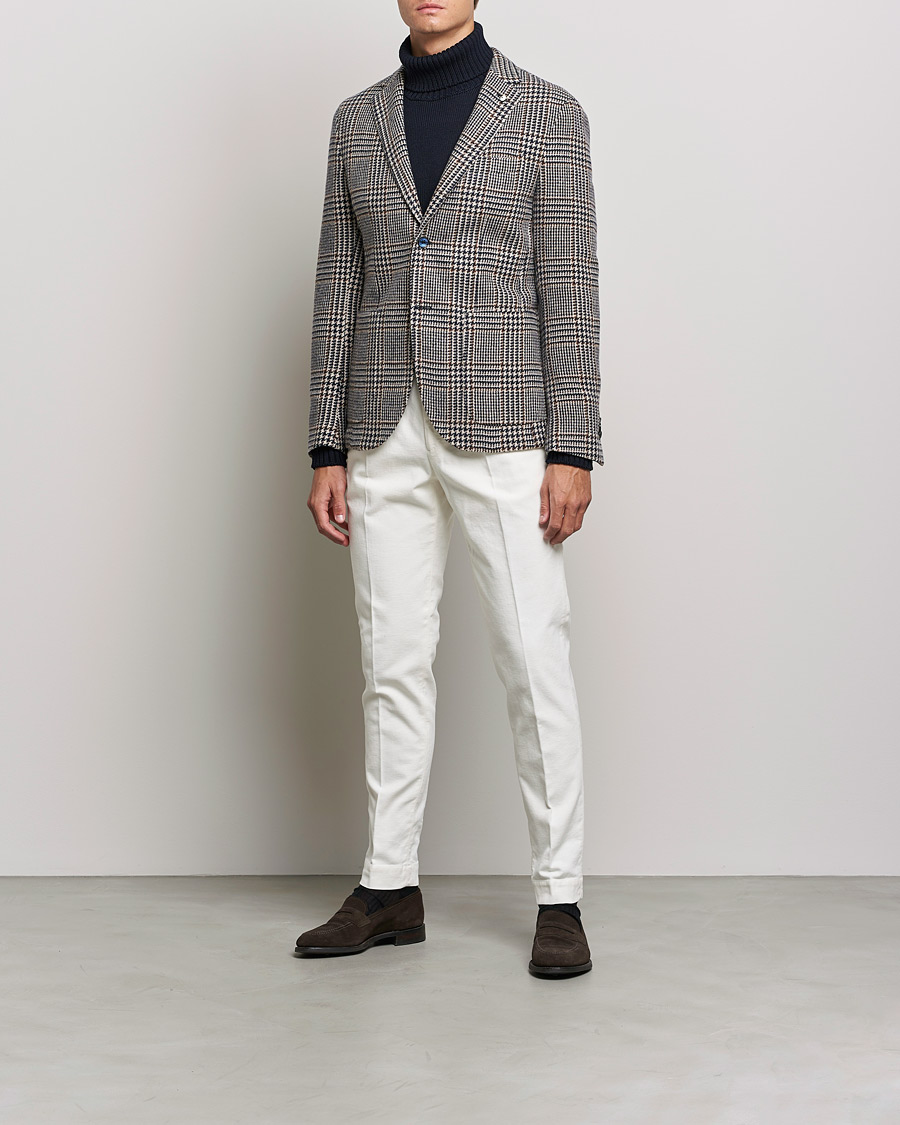 Men | Blazers | L.B.M. 1911 | Jack Overcheck Wool Blazer Navy