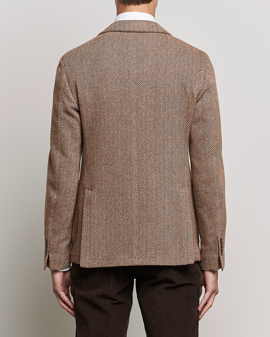 Men | Blazers | L.B.M. 1911 | Jack Herringbone Wool Blazer Brown