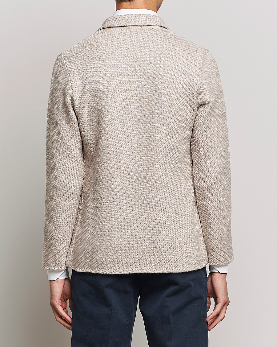 Men | Blazers | Lardini | Structured Knitted Wool Blazer Beige