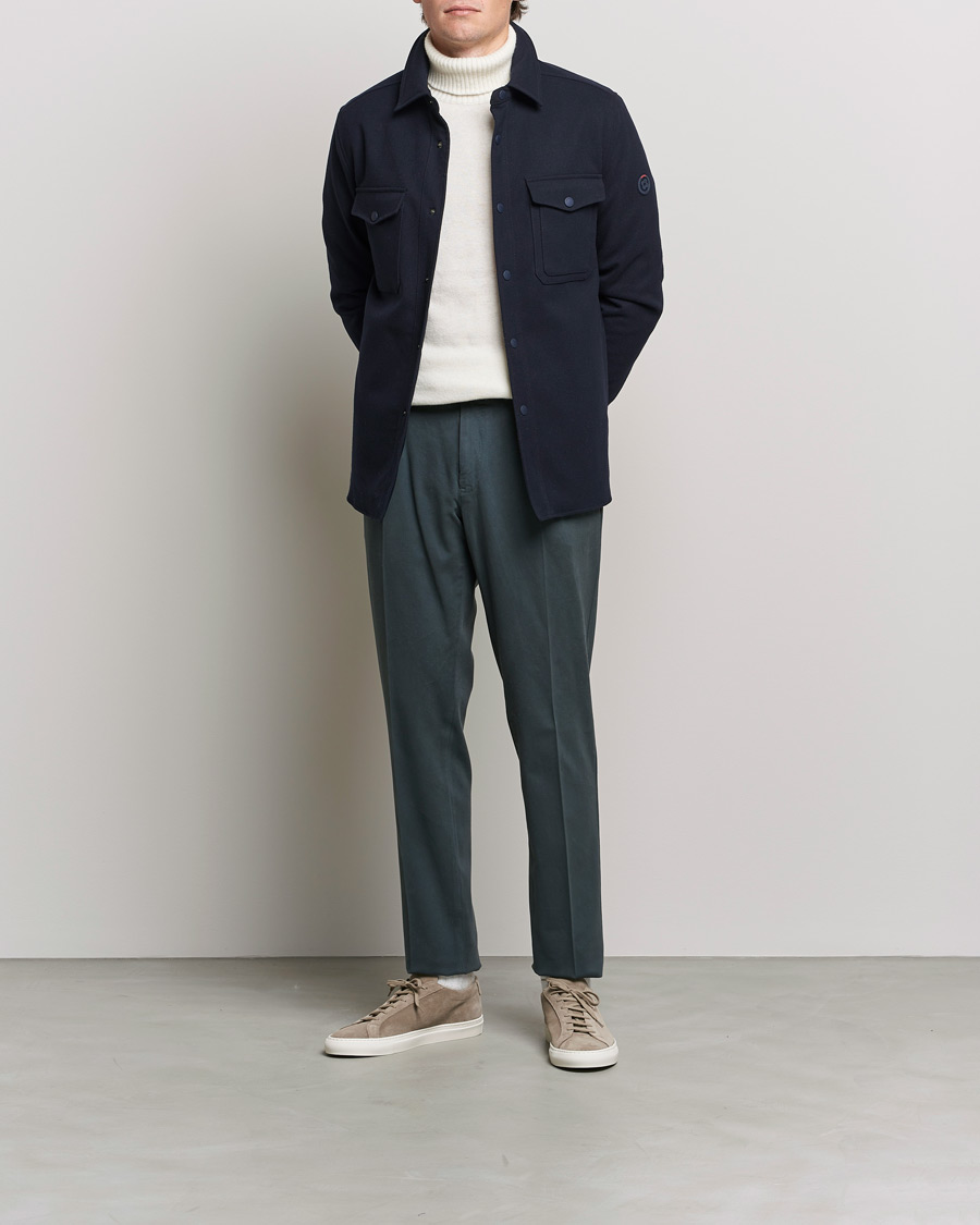 Men | Coats & Jackets | Lardini | Ircelle Reversible Wool/Nylon Jacket Navy