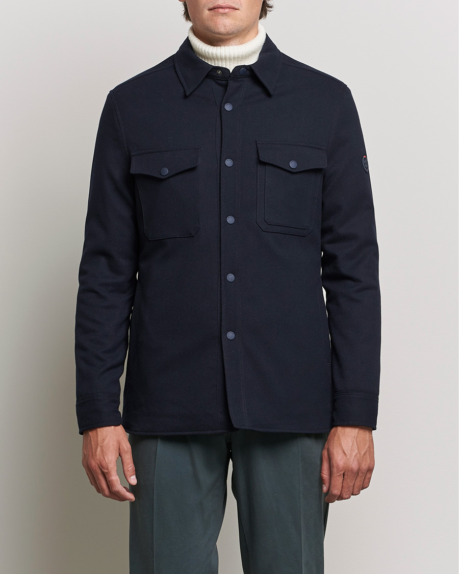 Men | Coats & Jackets | Lardini | Ircelle Reversible Wool/Nylon Jacket Navy