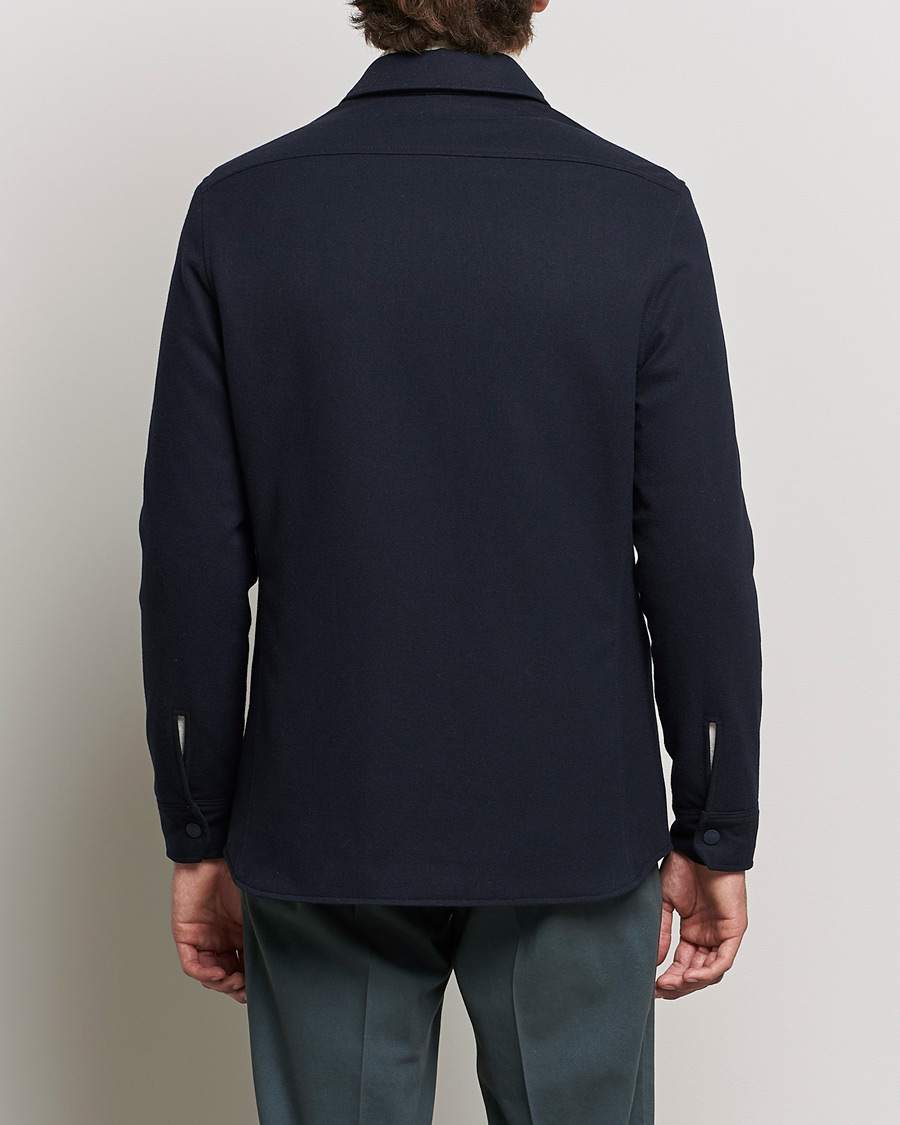 Men | Coats & Jackets | Lardini | Ircelle Reversible Wool/Nylon Jacket Navy