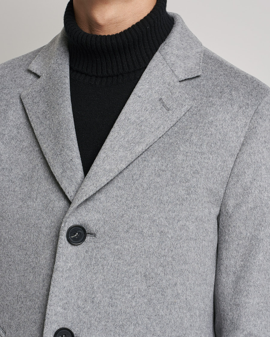 Men | Coats & Jackets | Oscar Jacobson | Storvik Wool/Cashmere Coat Light Grey