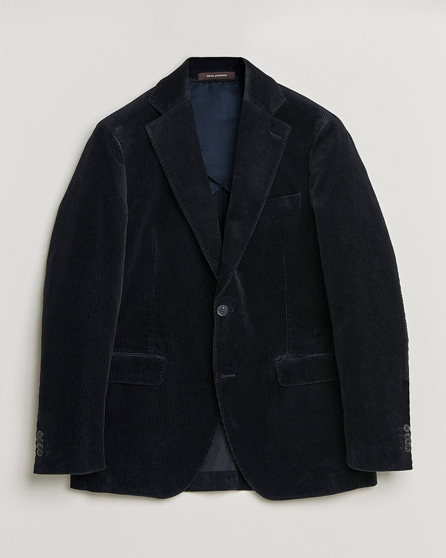 Men | Blazers | Oscar Jacobson | Ferry Soft Cord Blazer Navy