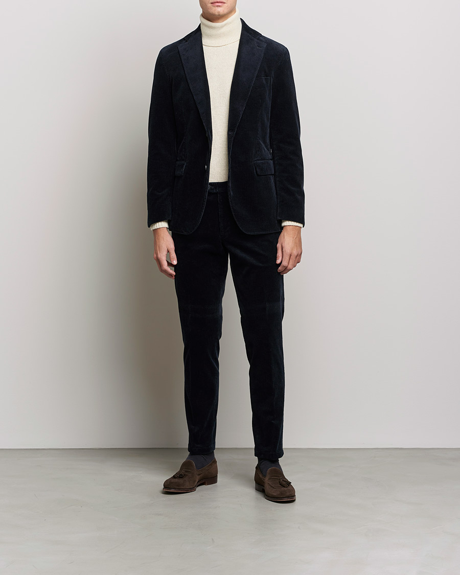 Men | Blazers | Oscar Jacobson | Ferry Soft Cord Blazer Navy