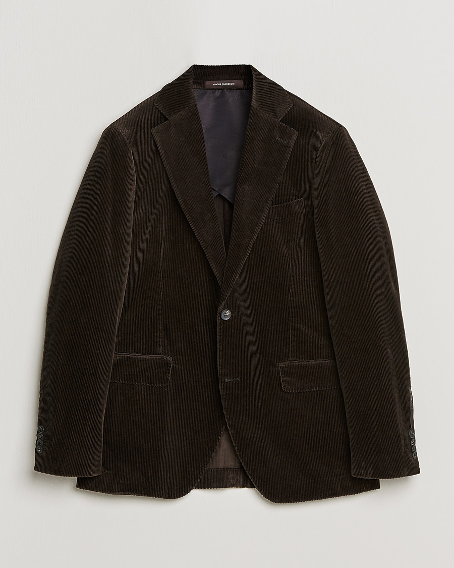 Men | Blazers | Oscar Jacobson | Ferry Soft Cord Blazer Brown