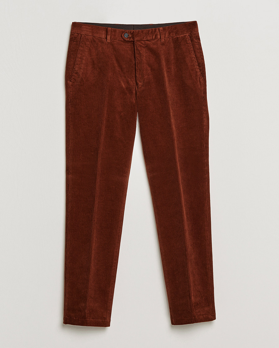Men | Trousers | Oscar Jacobson | Denz Corduroy Trousers Orange