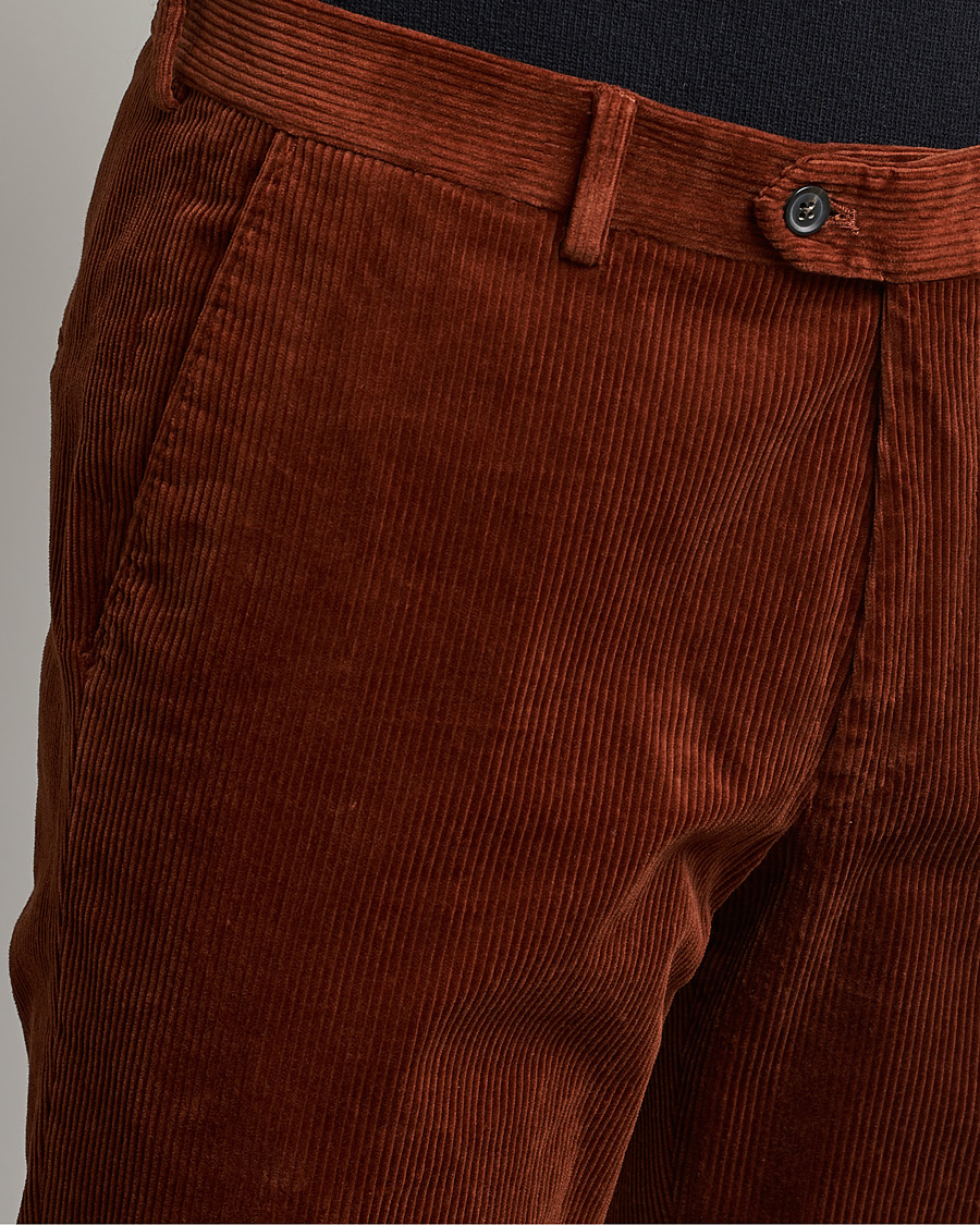 Men | Trousers | Oscar Jacobson | Denz Corduroy Trousers Orange