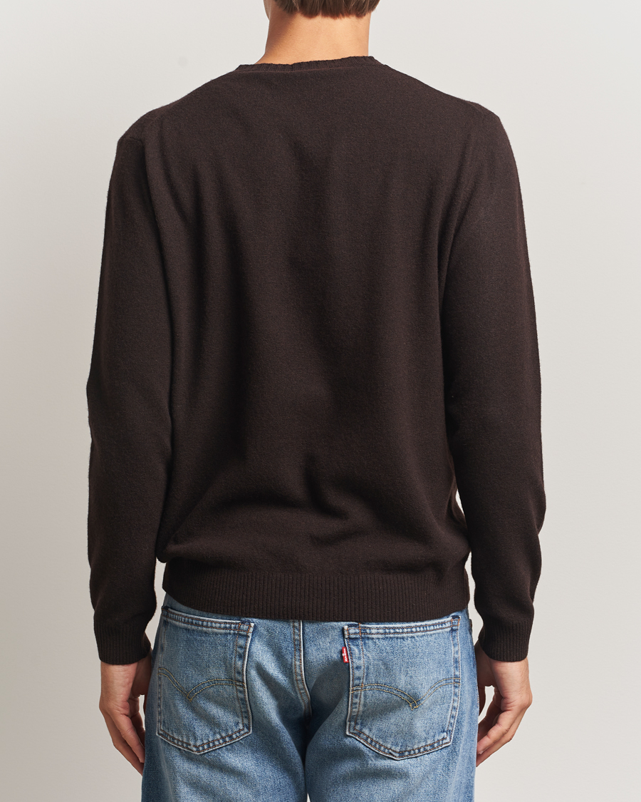 Men | Sweaters & Knitwear | Oscar Jacobson | Valter Wool/Cashmere Round Neck Brown