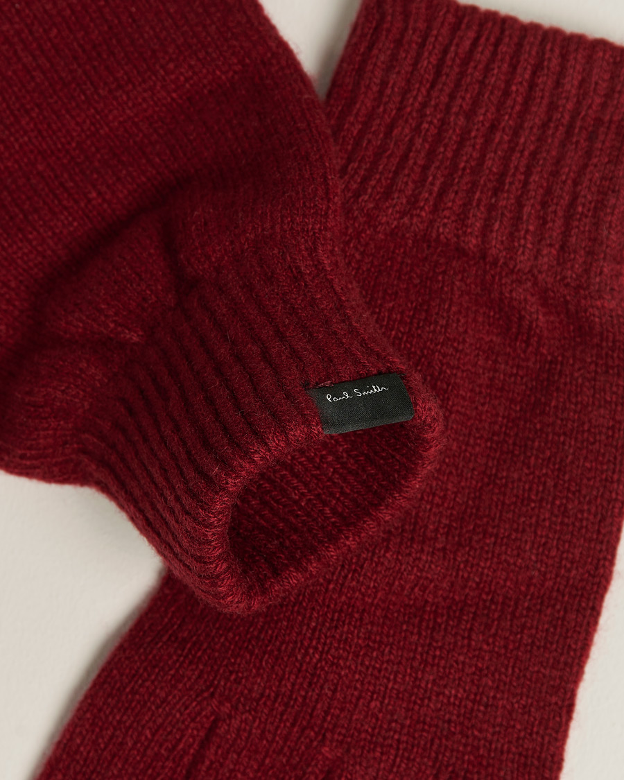 Men | Paul Smith Chashmere Glove Red | Paul Smith | Chashmere Glove Red