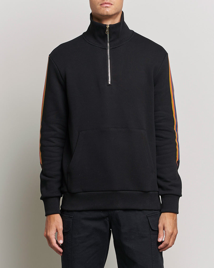 Men | Sweaters & Knitwear | Paul Smith | Half Zip Sweatshirt Black
