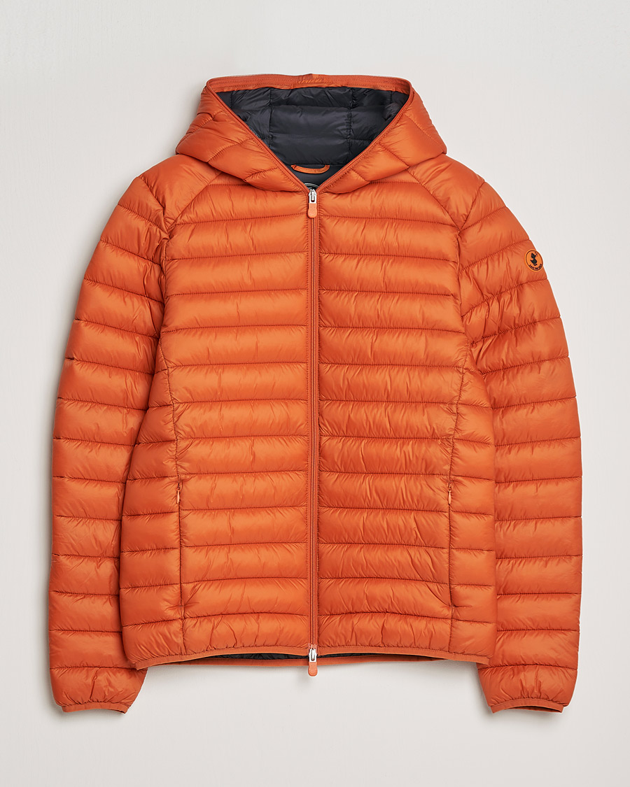 Men | Coats & Jackets | Save The Duck | Donald Lightweight Padded Hooded Jacket Ginger Orange S