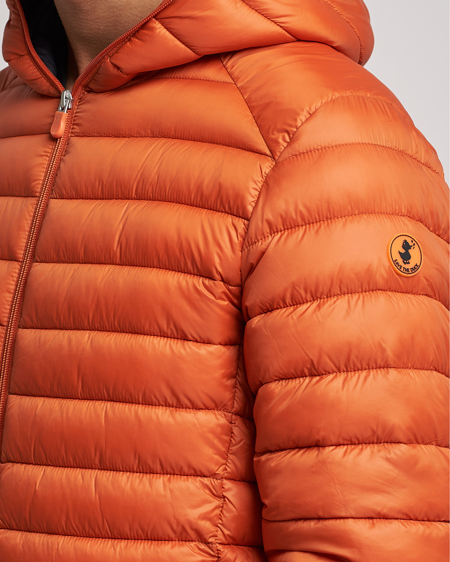 Men | Coats & Jackets | Save The Duck | Donald Lightweight Padded Hooded Jacket Ginger Orange S