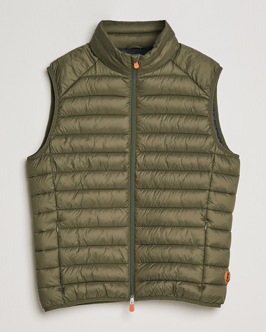Men | Coats & Jackets | Save The Duck | Adam Lightweight Padded Vest Laurel Green